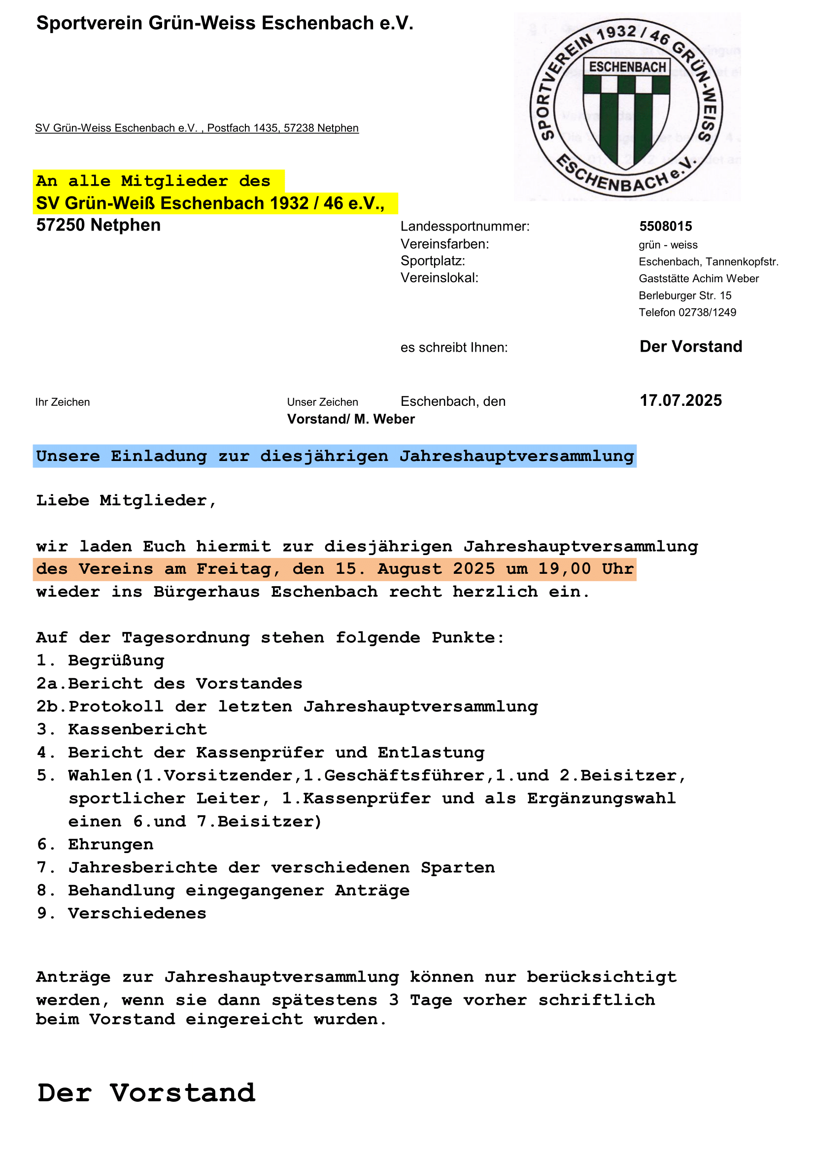JHV 2025